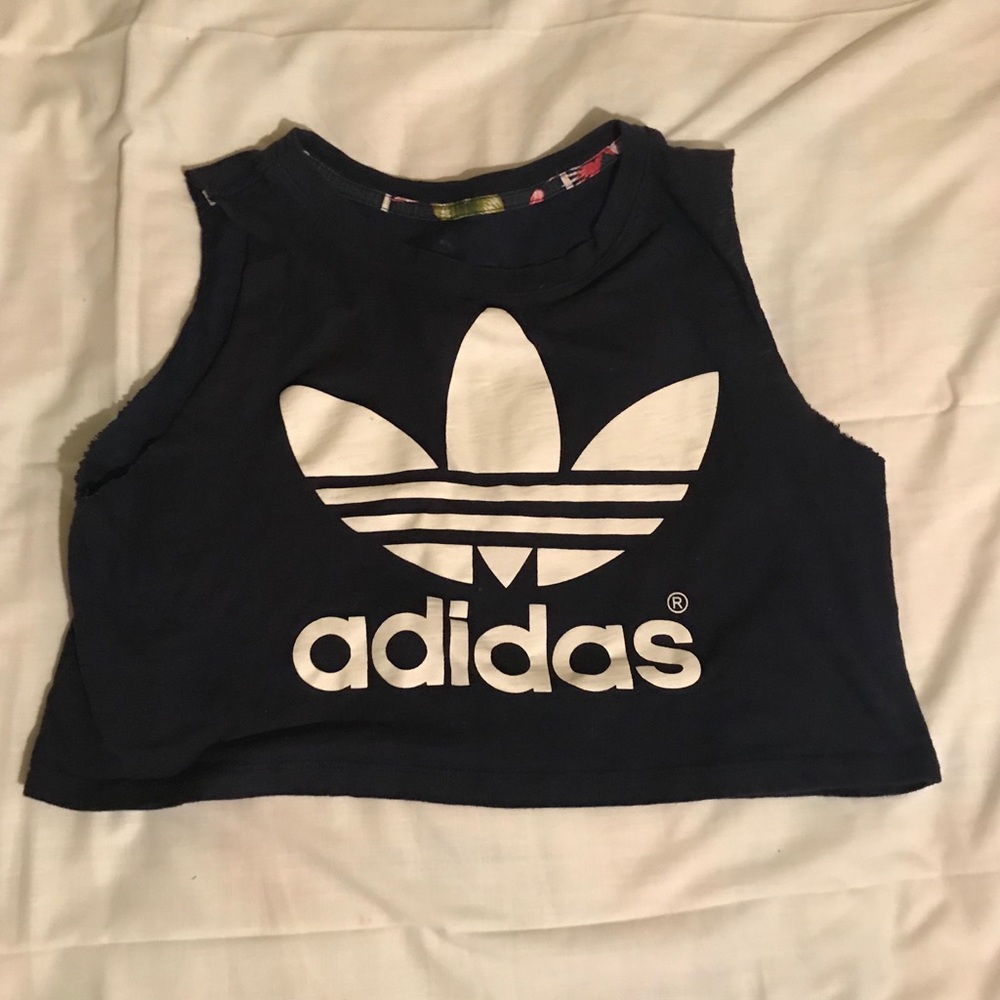 Faux Adidas Crop Top